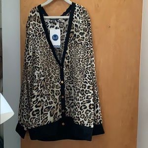 Cheetah print cardigan